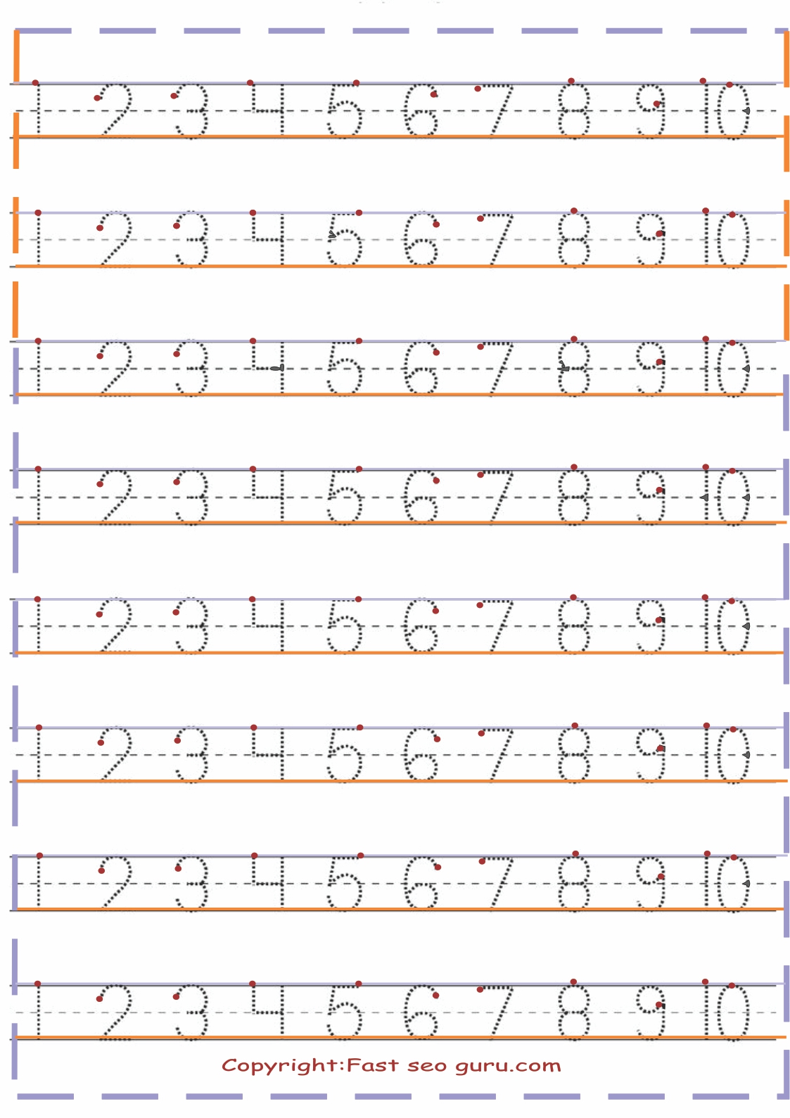 1 to10-number tracing worksheets preschool
